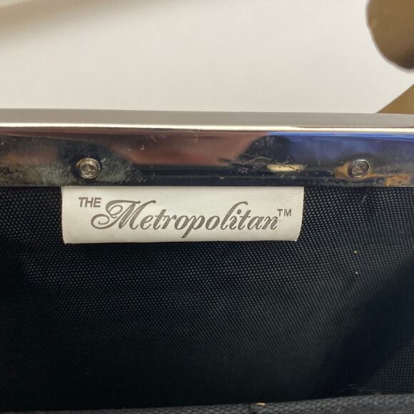 Vintage Gold Sequin Clutch The Metropolitan Ritz Evening Bag Party Metallic y2k - Picture 4 of 12